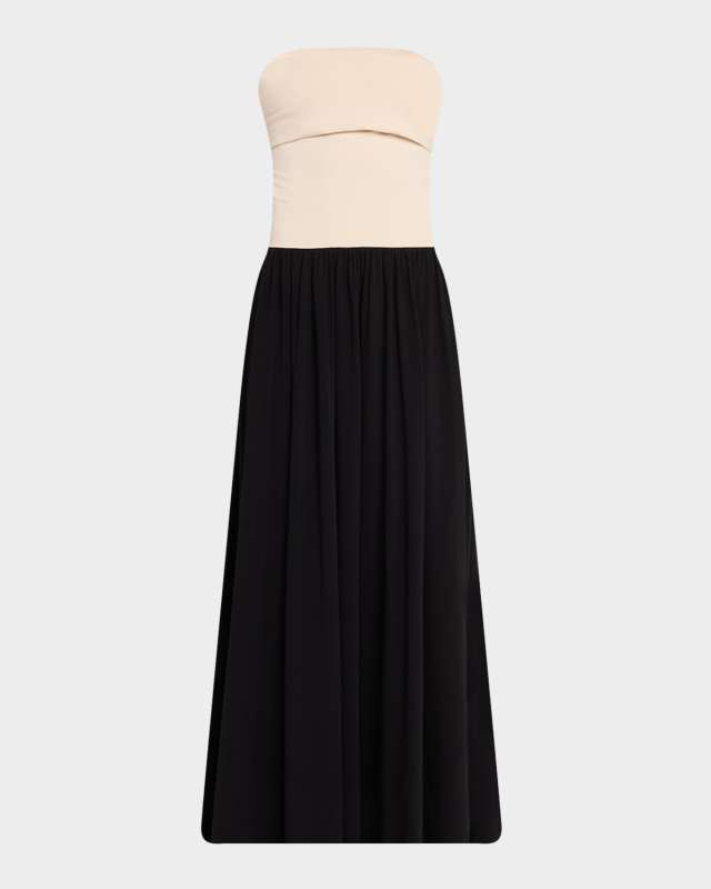 Marciella Strapless Two-Tone Maxi Dress